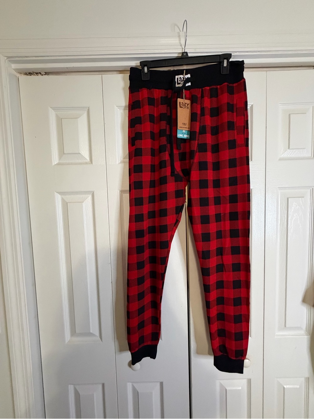 NWT Lazy One Pajama Pants Lobster Print M red black